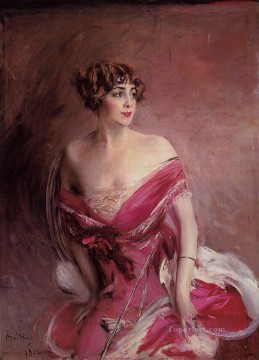 ジル・ド・ジルピー夫人の肖像ラ・ダム・ド・ビアリッツジャンルジョヴァンニ・ボルディーニ Oil Paintings